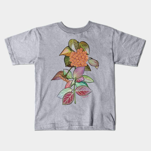 Hoya Obscura in bloom Kids T-Shirt by Wieskunde